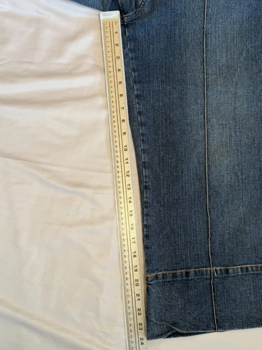 a.n.a A NEW APPROACH HIGH RISE CROP WIDE LEG MEDIUM WASH STRETCH JEANS WOMENS 16 - Picture 11 of 16